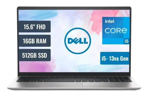 LAPTOP, DELL, INSPIRON 15 DC15250, Ci5 1334U, 8GB (EXPANDIBLE HASTA 16GB), 512GB SSD M.2 15.6P FHD