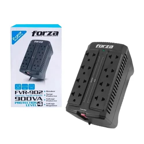 ESTABILIZADOR FORZA FVR-902 900VA/450W 9 TOMAS BLACK