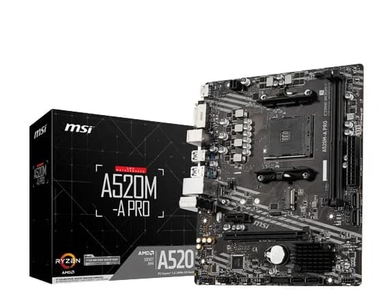 PLACA MADRE MBB, MSI A520M-A PRO S/V/LDDR4